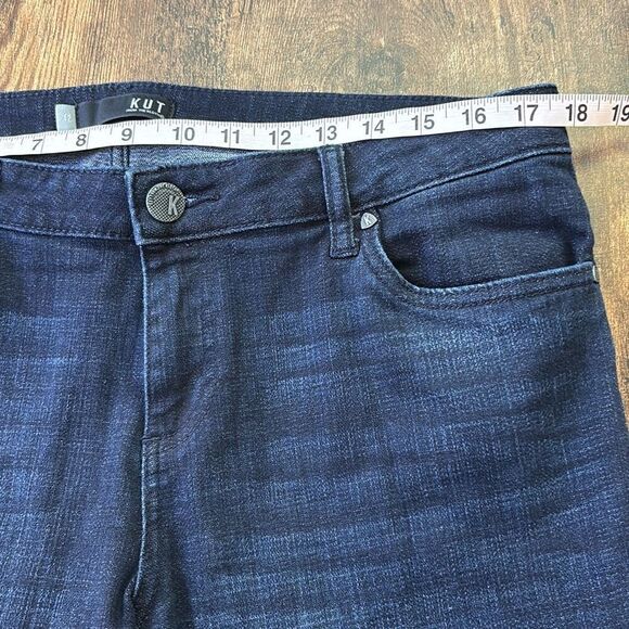 Kut from the Kloth Catherine boyfriend jeans dark blue wash 12 roll up hem - Picture 11 of 12